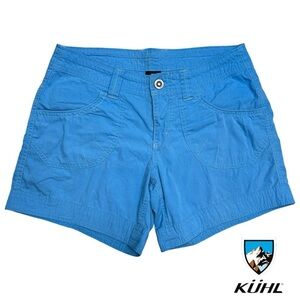 Kuhl Kontra Hiking Short Lightweight Blue Button Back Pockets Womens Size 28